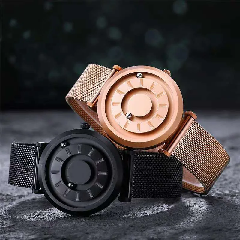 

1918 new style idea watch PATENT personality Dazzling Trend Fashion New products Magnetic Sphere watch with crystal dial