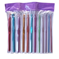 

Knitting tool sweater needle seven color alumina crochet hooks length 15CM 12 sets PVC packaging