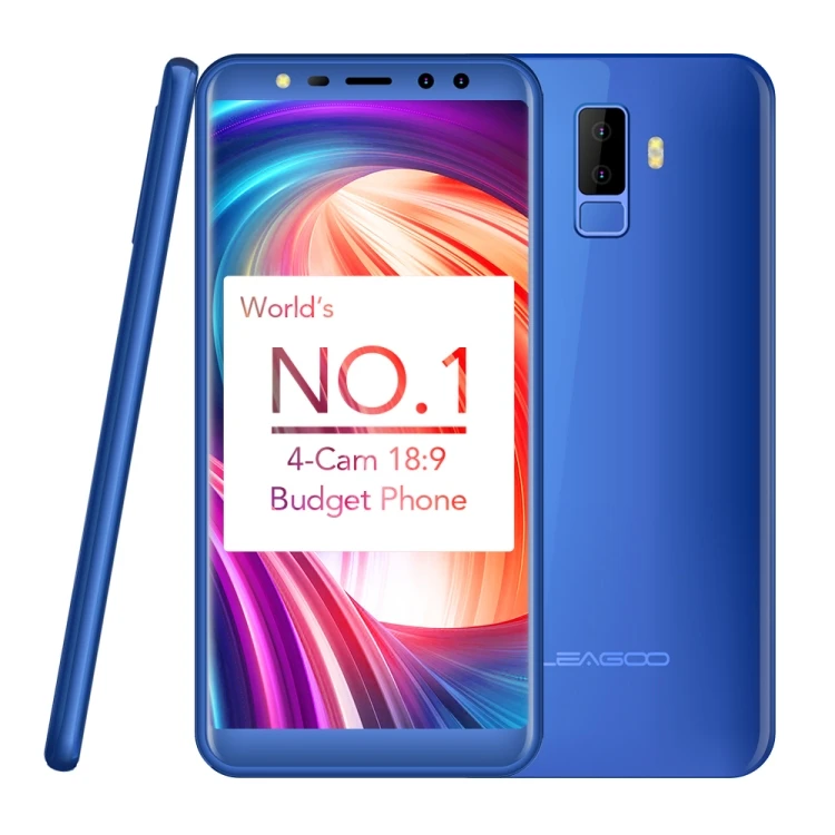 

LEAGOO M9 Mobile Phone, 2GB+16GB Dual Back Cameras + Dual Front Cameras, Fingerprint Identification, 5.5 inch Network: 3G(Blue)