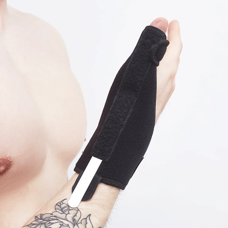 

New products plate steel thumb brace support, Black