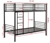 Commercial furniture worker dormitory beds metal adult double bunk bed
