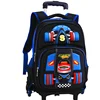 Nylon 3d kids 6-12 backpack primary school boy's 3-5 class backpack trolley wheeled backpack