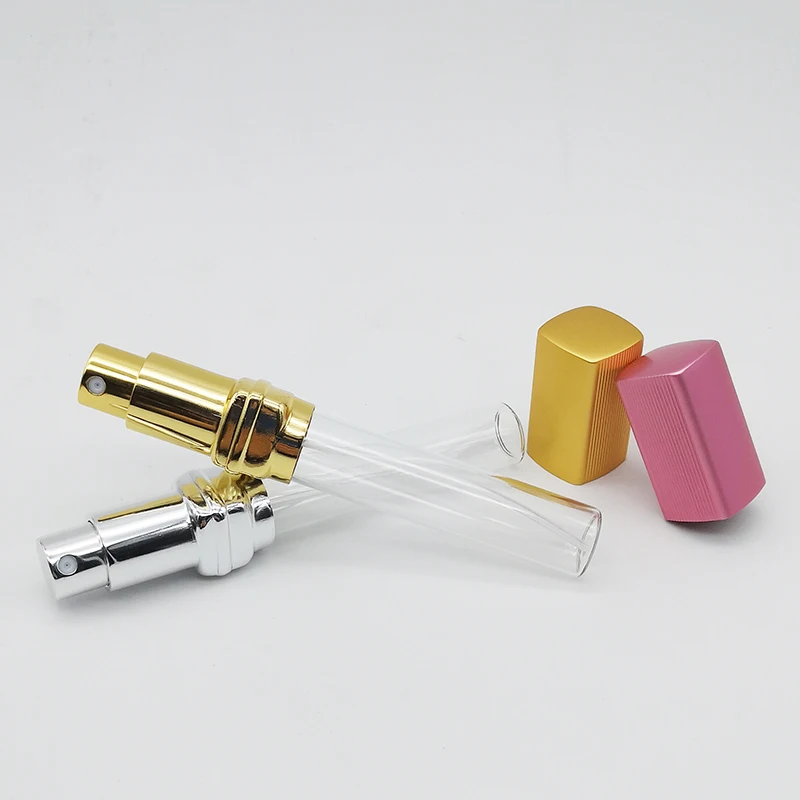 
Wholesale Empty Design Your Own Refillable Aluminum Mist Spray 12ml Square Perfume Bottle 