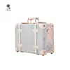 12" Travel Soft Leather Cover Protection Angle Grid Baby Mini Suitcase Box Wholesale With Belt
