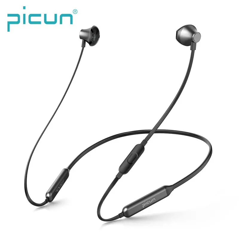 

Picun H12 In Ear Mobile Phone Smart Dual Connection CSR 4.1 Sports Wireless Neckband Bluetooth Headset, N/a