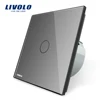 220V 1 gang 1 way eu\/uk light 1 thick glass panels us standard switch