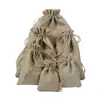 Natural plain Jute pouch, Hessian Jewelry Packaging Drawstring burlap Gift Bag