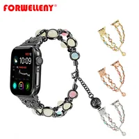 

New Design Beads Bracelet Strap for Apple Watch Series 4 3 2 1 Luminous Beads Watch Band for iWatch 38/40/42/44mm Women Girls