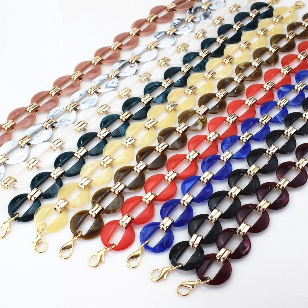 

B-C011 High-grade Acrylic Mixed Gold Earrings Ring Series Bag Chain, Color