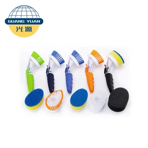 Image of Kitchen Cleaning Brush Automatic Liquid Adding Dishes Washing Brush/kitchen brush/home & garden