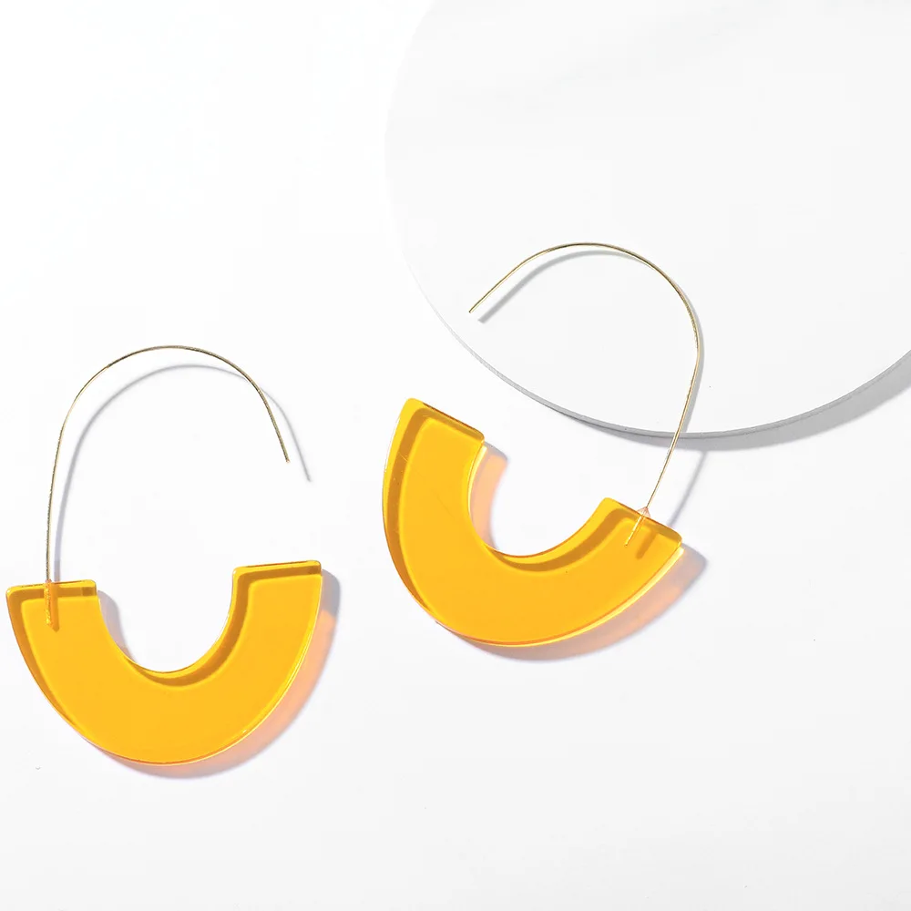 

2019 New Colors Update Acrylic Earrings Acetate Summer Drop Earrings for Women and Girls, As sample
