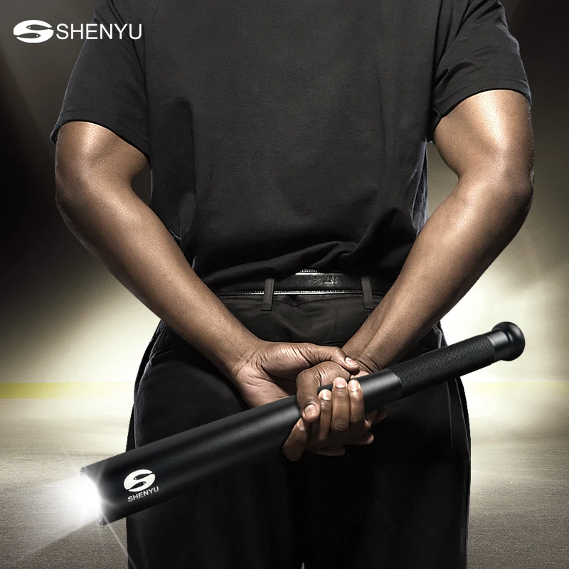 
SHENYU High Power Self Defence Strong Light Torch Police Security Baseball Bat Aluminum LED Flashlight 