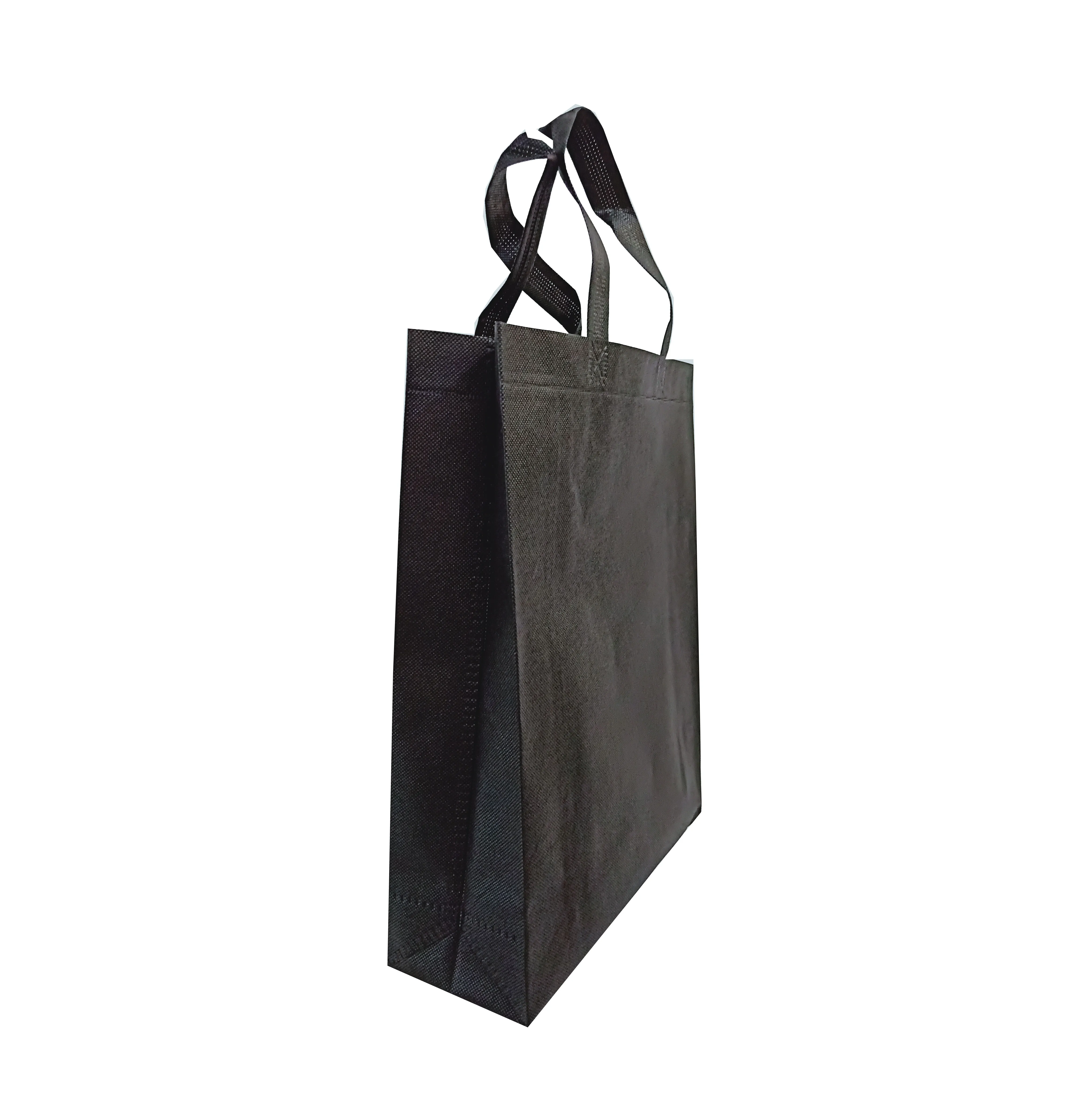 

Ultrasonic Non Woven Bag Shopping Carry Polypropylene Packaging Bag Black Letter Stock Manufacturer Custom Cheap Handled, Black&blue&red&green or customized