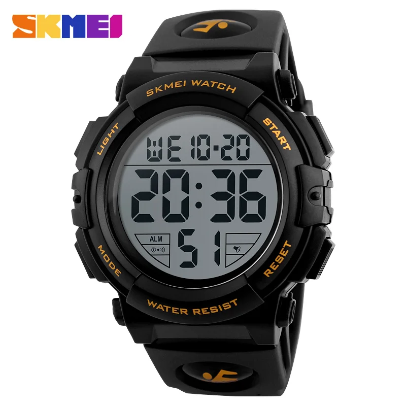 

SKMEI 1258 Chrono Men Watch Brand Sport Watch Electronic Digital Male Wrist Clock Man 50M Waterproof Men's Watches 1258