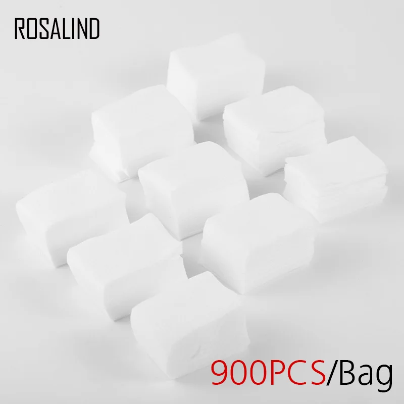Rosalind 900Pcs/Bag lint free nail wipe nail polish remover wipes lint-free cleaner pads nail wipes for wholesale