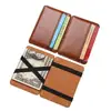 Bifold stitched promotion leather magic wallet, custom wallet