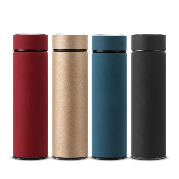 

304 stainless steel matte color water bottle, Black;red;blue;gold;green