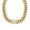 Baoyuan Jewelers USA Mens Iced Out hiphop Gold Tone CZ Miami Cuban Link Chain Choker Necklace