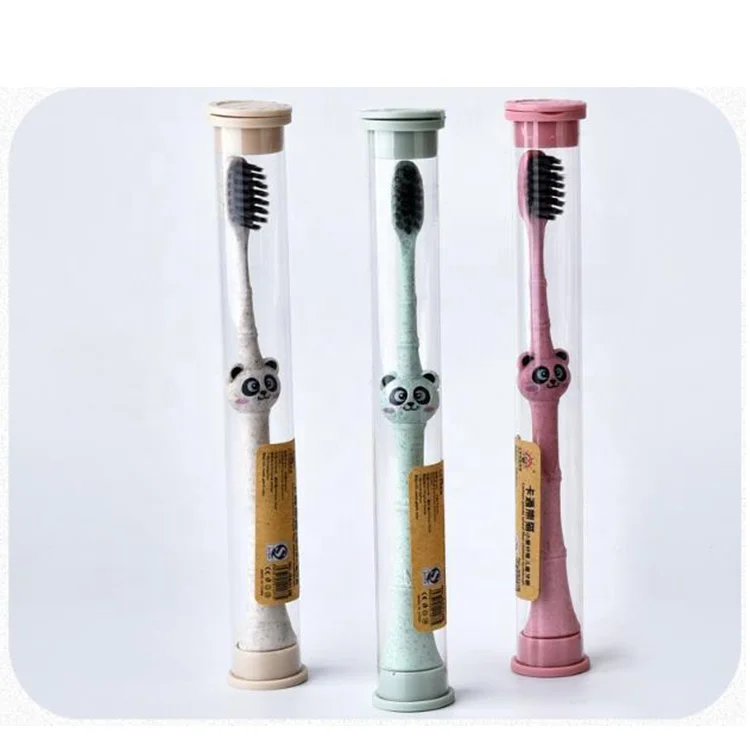 

Children's Panda Toothbrush Cartoon Wheat Fiber with Joints
