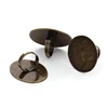Free Shipping Antique Bronze Round Copper Blank Ring Pendant Adjustable Cabochon Cameo Base setting