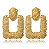 2019 Wholesale Trending Vintage New Designs Geometric Saudi Dubai Gold Hoop Jewelry Earring Women Stud