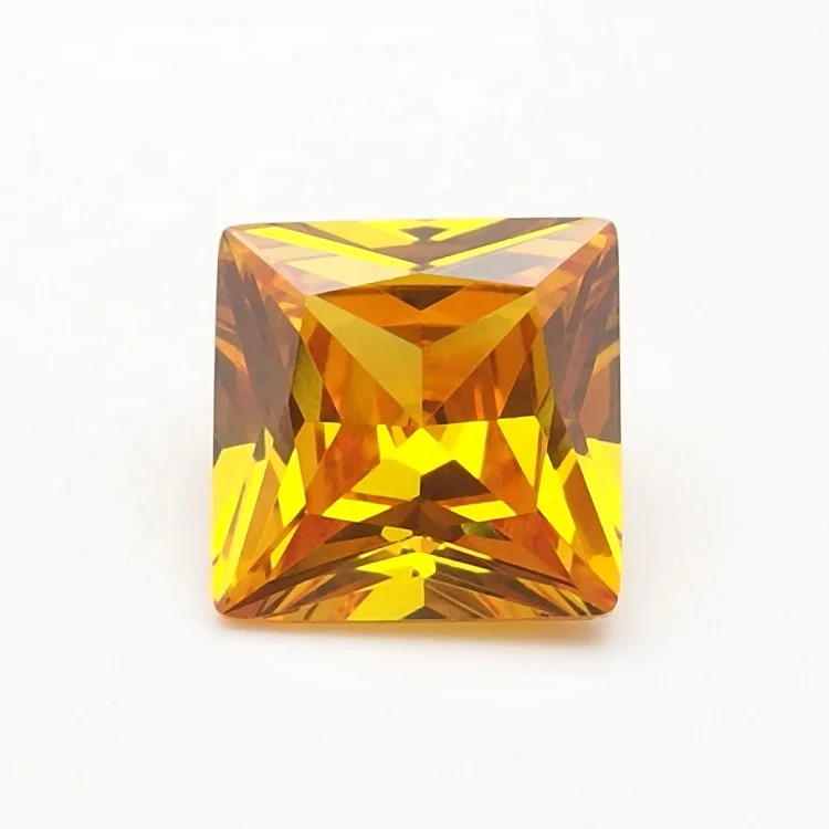 

Square Princess Cut Golden Yellow Synthetic Stones Cubic Zirconia Price