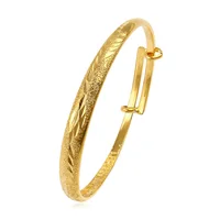 

51469 xuping costume jewelry copper alloy gold plated adjustable baby bangle