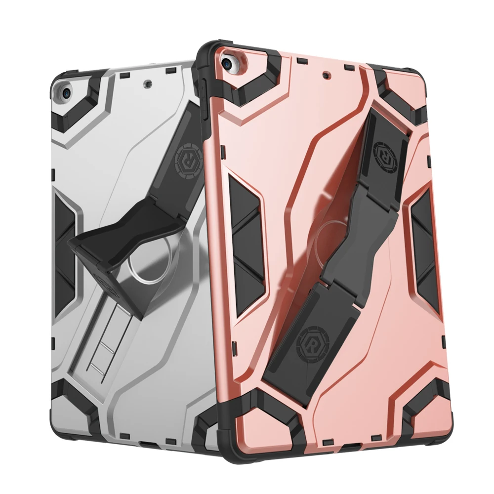 

Case for Apple New iPad 9.7 2017 2018 6th generation Tablet A1822 A1893 Kids Safe Shockproof Armor cover Hand Strap, Black/silver/green/rosegold