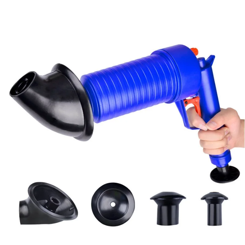 

Wholesale Hot sale High Pressure Toilet Plunger Powerful Home Cleaner Air Drain Blaster, Blue