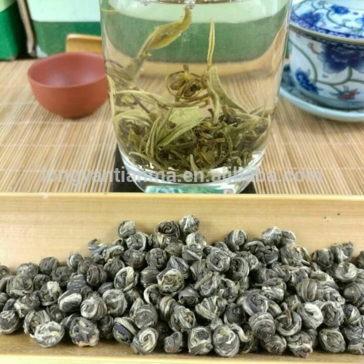 
Chinese loose leaf handmade tea dragon pearl green tea Jasmine tea 