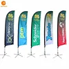 Knitted Polyester logo printing custom made outdoor advertising vertical sail beach flags