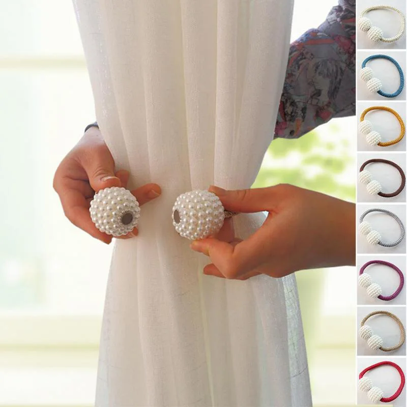 1pc Pearl Magnetic Curtain Clip Curtain Holders Tieback Buckle Clips  Hanging Ball Buckle Tie Back Curtain Accessories Home Decor, As pictures  show - buy at the price of $1.07 in alibaba.com |