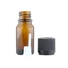 10ml dark amber clear glass short dropper bottle with childproof tamper evident cap for essential oil