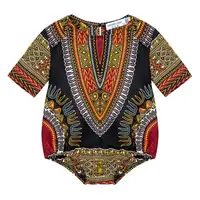 

Shenbolen Hot Sale African Baby 100% Cotton Clothes Wholesale Baby Wax Print Triangle Romper