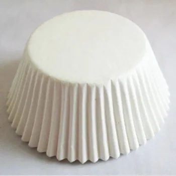

Z697 500 pcs/set Paper Cake Cup Liners Plain White Standard Baking Cup Liners