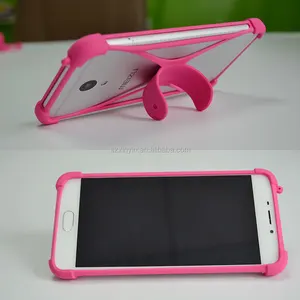 Universal Silicone Elastic Phone Bumper Case Stand