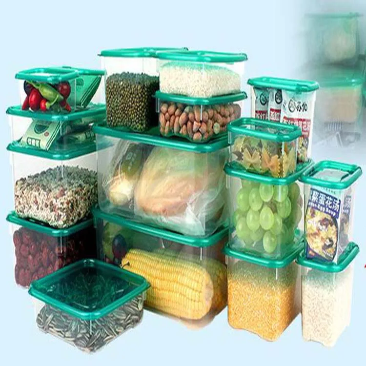 

17 set plastic slot small parts storage box round, Green