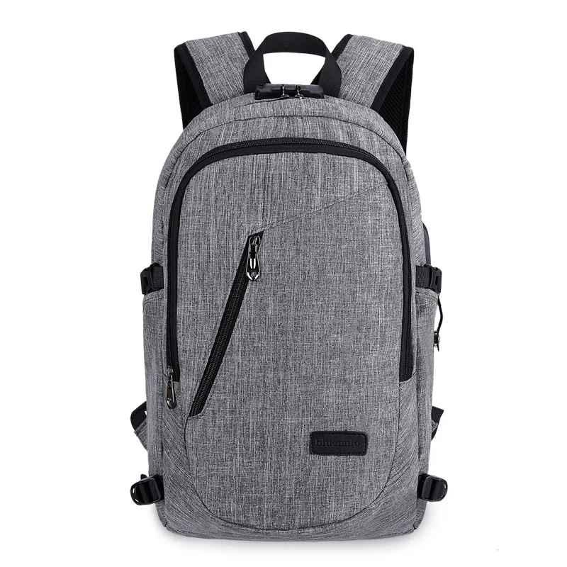 

waterproof fabric fashion trendy business backpack code lock leisure anti theft laptop bag USB charging port travel laptop bags