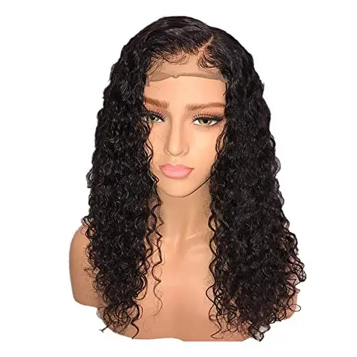 

150%density Water wave virgin hair 360 lace frontal wig free sample lace frontal wig with baby hair