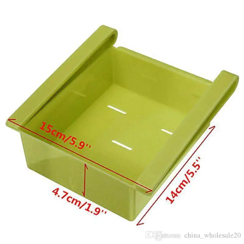 

New Kitchen Fridge Table Freezer Space Saver Organizer Storage Rack Shelf Holder Useful Storage Drawer Strong 3 Colors