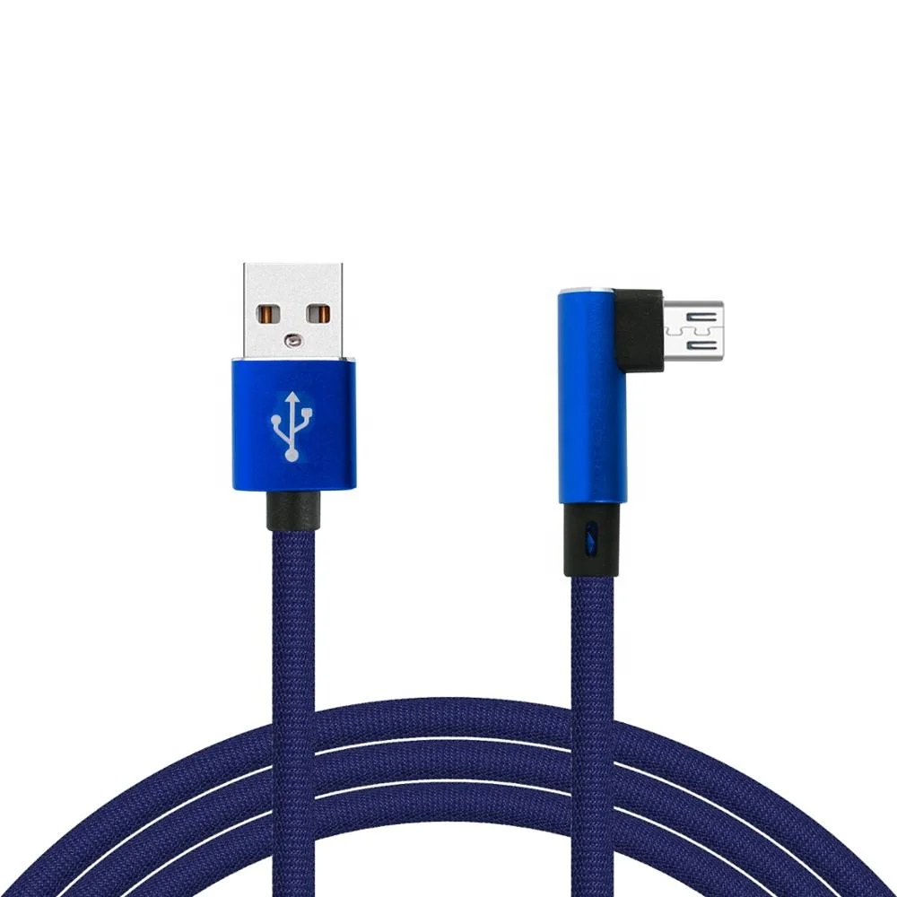 

2.4A fast charging with data transfer 90 degree right angle USB micro cable