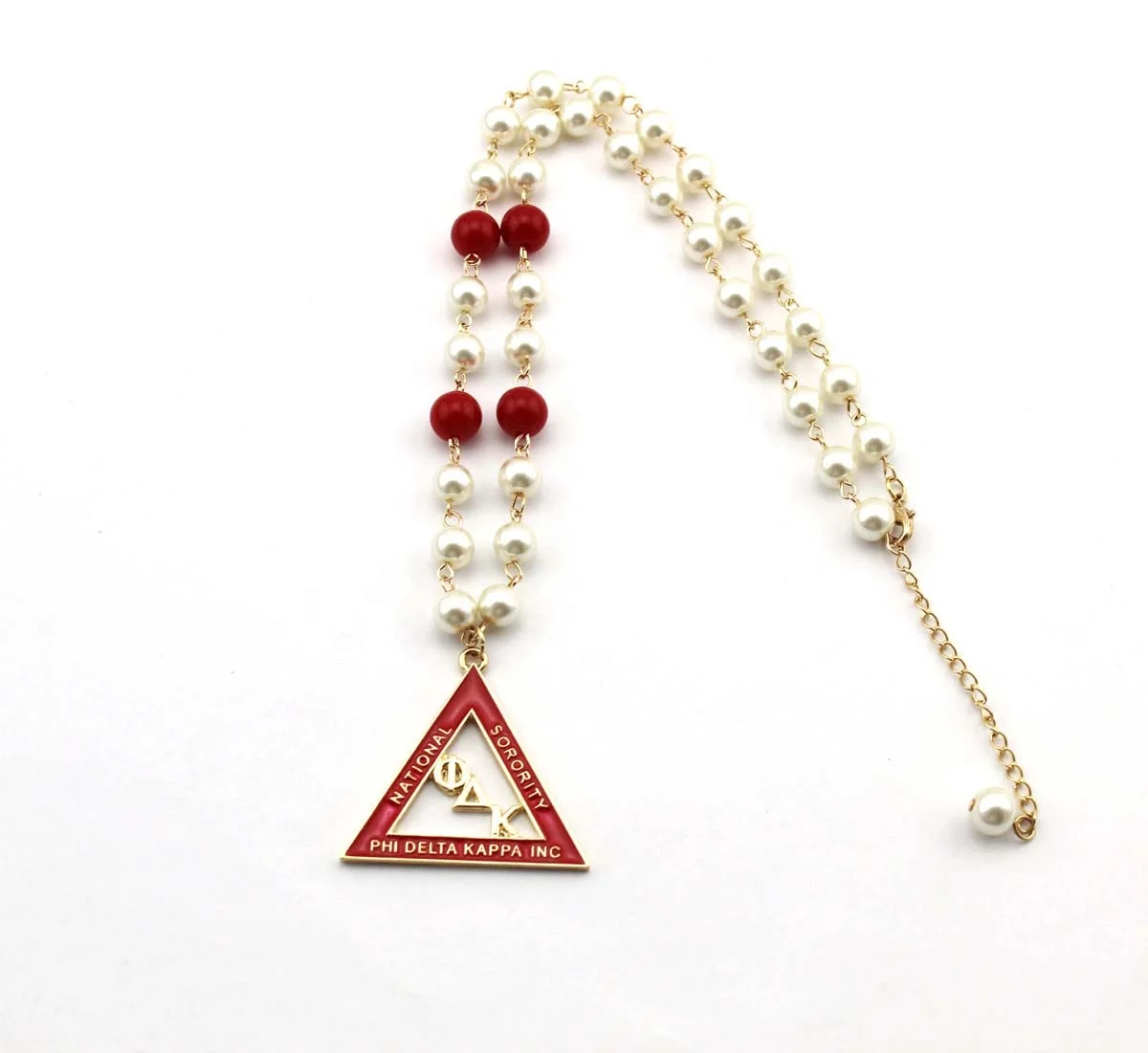 

Phi Delta K red necklace Jewelry Greek Sorority &Fraternity products