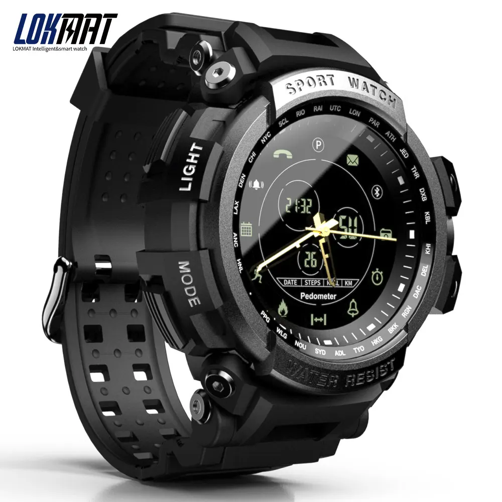 

LOKMAT mk28 Smart Watch Professional Sports Smartwatch for Message Reminder Wristwatch 5ATM IP68 Waterproof