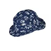 Palm Print Wired Wide Brim Kids Bucket Hat UV Protection Kids Sun Hat