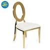 LOW PRICE LUXURY STAINLESS STEEL GOLD METAL STACKABLE CHAIRS FOR EVENT FESTIVAL #SS-016