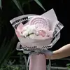 Modern style simple design attractive price colored flower cellophane gift wrapping paper