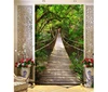 natural forest scenery suspension bridge decorating the door wall wallpapers drawbridge paper murals for entrance door