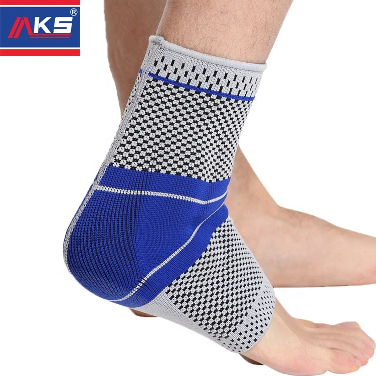 

Hot sale Three-dimensional braided nylon silica gel fitness ankle protector support sports ankle protector, Customized color