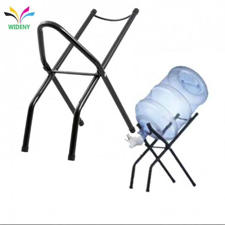 

Counter Home Use Free Valve Water Jug Dispenser Folding metal tube water 5 gallon bottle rack for gallon water stand, Black, silver,blue