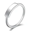Pure 925 Silver Engraved Logo Rings Jewelry Women